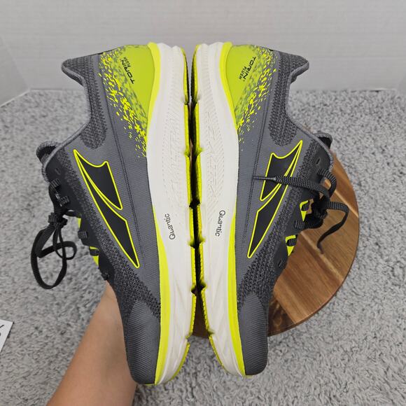 Altra Mens 10 Torin 4 Gray Lime Athletic Daily Performance Gym Road Running Shoe - Picture 7 of 12